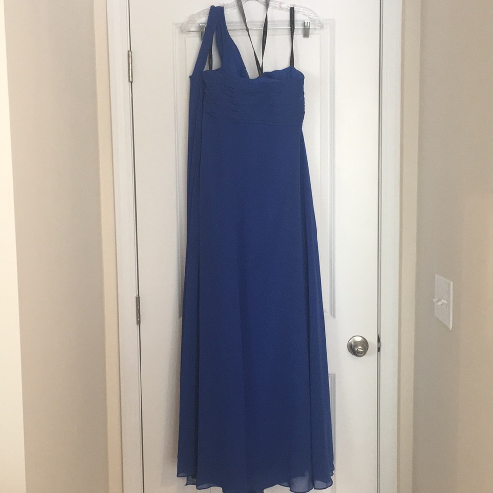 Bill Levkoff Blue Chiffon Maxi 16 - Picture 3 of 4